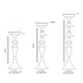 thumbnail image 3 of facefd Long Stand Metal Candle Tea Light Holder Candlestick Flower Vase Gold-M, 3 of 7