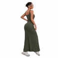 thumbnail image 4 of XIYON Womens Dresses Elegant Sleeveless Casual Dress Solid Color Slim Fit Midi Summer Versatile Outfits For Daily Wear Travel Vacation Outfits, 4 of 4