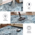 thumbnail image 4 of Hasoo Washable Living Room Area Rug 8x10 ft Large Modern Floral Soft Stain Resistant Indoor Blue Carpet, 4 of 5