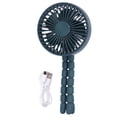 thumbnail image 1 of Ventilador de trípode Soporte curvo para teléfono móvil Ventilador eléctrico con Carga USB para Biblioteca en casa Oficina Verde, 1 of 14