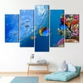 thumbnail image 5 of Fish Canvas Art, Underwater Fish Art, Seascape Printed, Tropical Fish Wall Decor, Blue Art, Ocean Poster, Ocean Landscape Poster, Canvas Wall Decor - 4P-Gallery Wrapped, 5 of 9