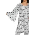 thumbnail image 4 of Moomaya Robe Tunique Mini à Manches Kimono Imprimées à Col Rond pour Femmes Vêtements, 4 of 5