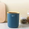 thumbnail image 4 of Mini Desktop Trash Can, Small Plastic Wastebasket for Bedroom, Bathroom, Kitchen, Tabletop, 5"X5"X6" with Removable Garbage Bag Ring, 1* Household Small Trash Can, 4 of 8