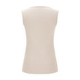 thumbnail image 5 of Otvok Womens Fashion Summer Solid Color Slim Fit Vest Round Neck Tank Top, 5 of 6