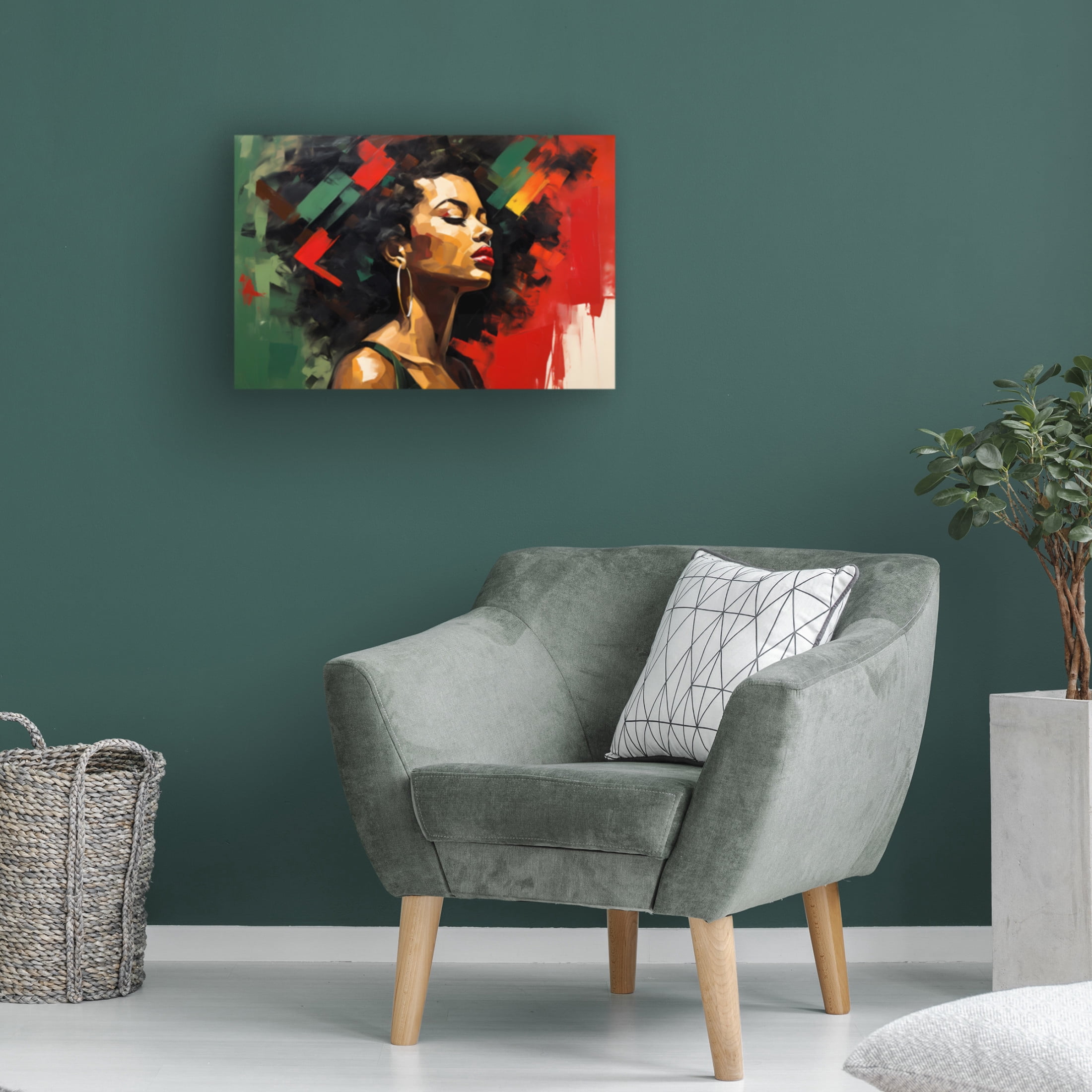 Canvas Wall Art - Ray Heere 'Colorful Model 20' Wall Art for Living Room, Bedroom, or Office Décor by Trademark Fine Art - 32 x 22 Inches