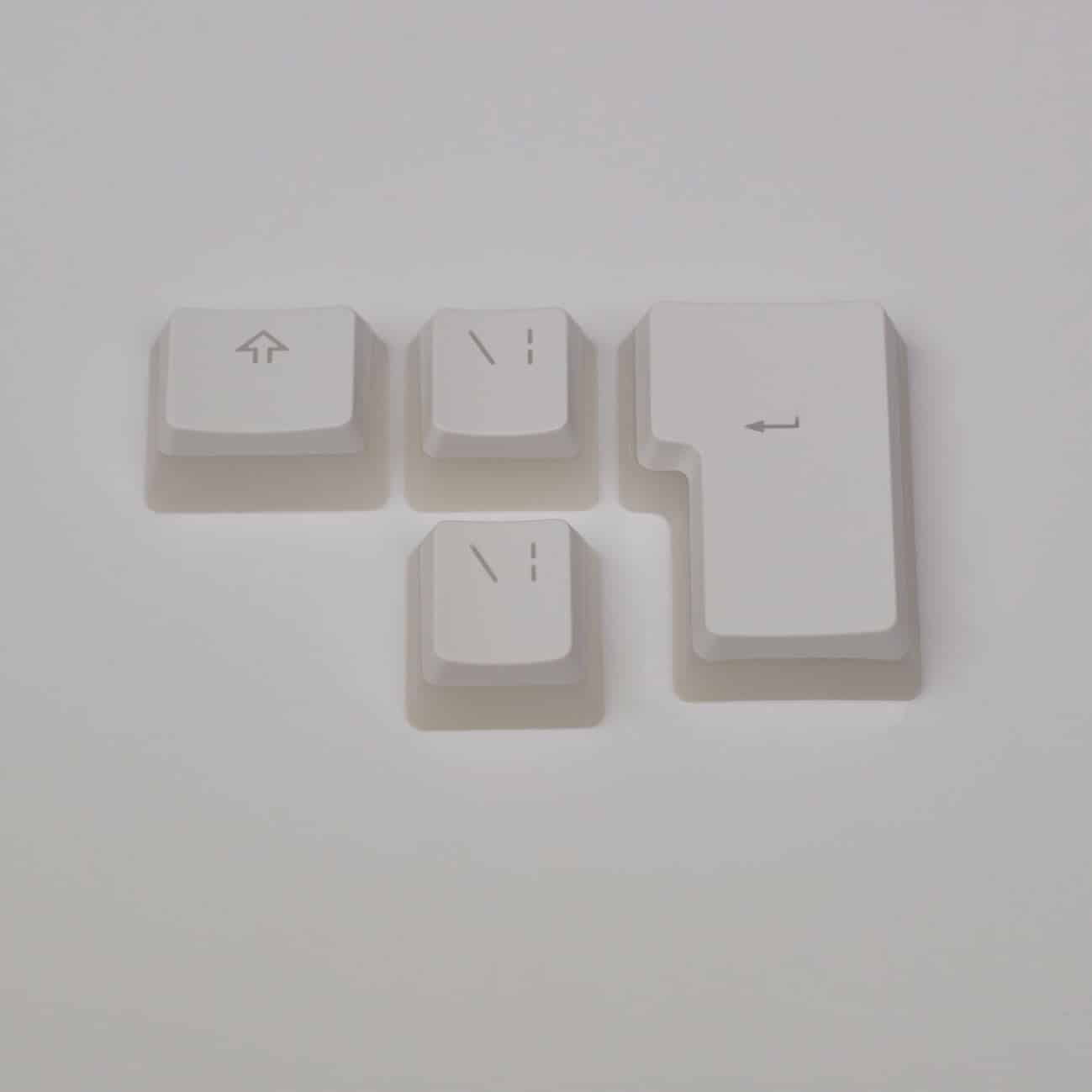 OEM PBT Vanilla Pudding Keycaps White on White - 104 Keys