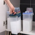 thumbnail image 4 of Transparent Flour Storage Barrel with Scale Rice Cylinder Sealed Food Container Household Kitchen Pantry Organization, 4 of 8
