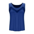 thumbnail image 5 of Xdegoge Tank Tops for Women Sleeveless Lace Tee Shirts V Neck Summer Tops Fashion Tunic Shirts Loose Fit Dressy Casual Blouses Y2K Going Out Tops Camisetas De Mujer, 5 of 7
