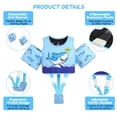 thumbnail image 4 of Koorium 3-in-1 Toddler Swim Vest Life Jacket for Kids,Pool Floaties Jacket 33-66lbs, Toddler Anti-Chafe Remove Arm Floats Swim Jacket with Water Wings for Boys Girls Child, 4 of 9