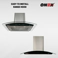 thumbnail image 3 of ONEX® OGF336 Hotte de Cuisinière Murale à Conduit de 36” en Acier Inoxydable, 3 of 7