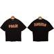 thumbnail image 1 of Camiseta De Manga Corta Con Estampado De Letras De Palm Flame Angels Moda Europea Y Americana Casual Cuello Redondo, 1 of 4