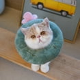 thumbnail image 4 of CUITING Cat Recovery Collar  Cute Cat Donut Collar  Soft Cone Collars for Cat  Wound Healing Protective Cone After Surgery Elizabethan Collars for Kitten Pets, 4 of 5