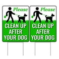 thumbnail image 1 of Letreros para limpiar excrementos de Perros Signs Authority paquete de 2 con estaca en forma de H, 1 of 7