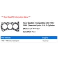 thumbnail image 2 of Head Gasket - Compatible with 1985 - 1988 Chevy Sprint 1.0L 3-Cylinder 1986 1987, 2 of 2