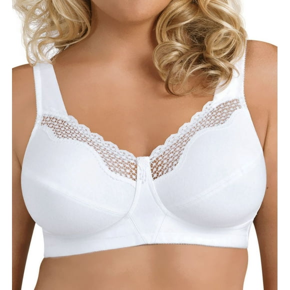 Soutien-gorge Sans Fil en Coton Exquisite Form 5100535 pour Femme (Blanc 44C)