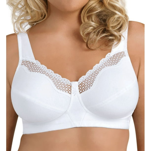 Soutien-gorge Sans Fil en Coton Exquisite Form 5100535 pour Femme (Blanc 42DD)