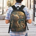 thumbnail image 5 of Salouo Sunshine Butterfly Flower Bear Print Travel Laptop Backpack,17Inch Casual Bag with Side Pockets for Men & Women Stylish Daypack for Weekender/Business/Hiking-One Size, 5 of 6