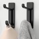 thumbnail image 5 of Gancho Adhesivo de Pared, Soporte para Toallas de Baño, Gancho para Toallas de Cocina, Gancho Adhesivo para Abrigos, Accesorio de Pared sin Taladrar, Impermeable, Inoxidable, Negro, 4 Piezas, 5 of 5