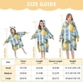 thumbnail image 4 of FORMRS Wearable Blanket Hoodie with Sleeves for Kids Cozy Flannel Sweatshirt, Retro Lemon Leaves, 4 of 7
