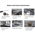 thumbnail image 4 of Botones de metal para jeans ajustables y desmontables sin clavos 12 piezas [8# plateado], 4 of 8