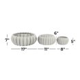 thumbnail image 3 of DecMode 17", 11", 8"W White Ceramic Planter (3 Count), 3 of 8