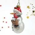 thumbnail image 3 of Frosty Neighborhood Snowman Glass Christmas Ornament, Delightful Holiday Decoration, 3 of 5