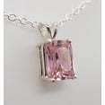 thumbnail image 3 of 9x7mm Emerald Pink Topaz Sterling Silver Necklace, 3 of 5