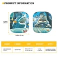 thumbnail image 2 of Binienty Funny Shark Car Windshield Sunshade Reflective Blocks Heat Shield Ocean Animals Car Front Windshield Sun Shade 2 Piece Universal Protector for Cars Truck Van SUV, 2 of 8