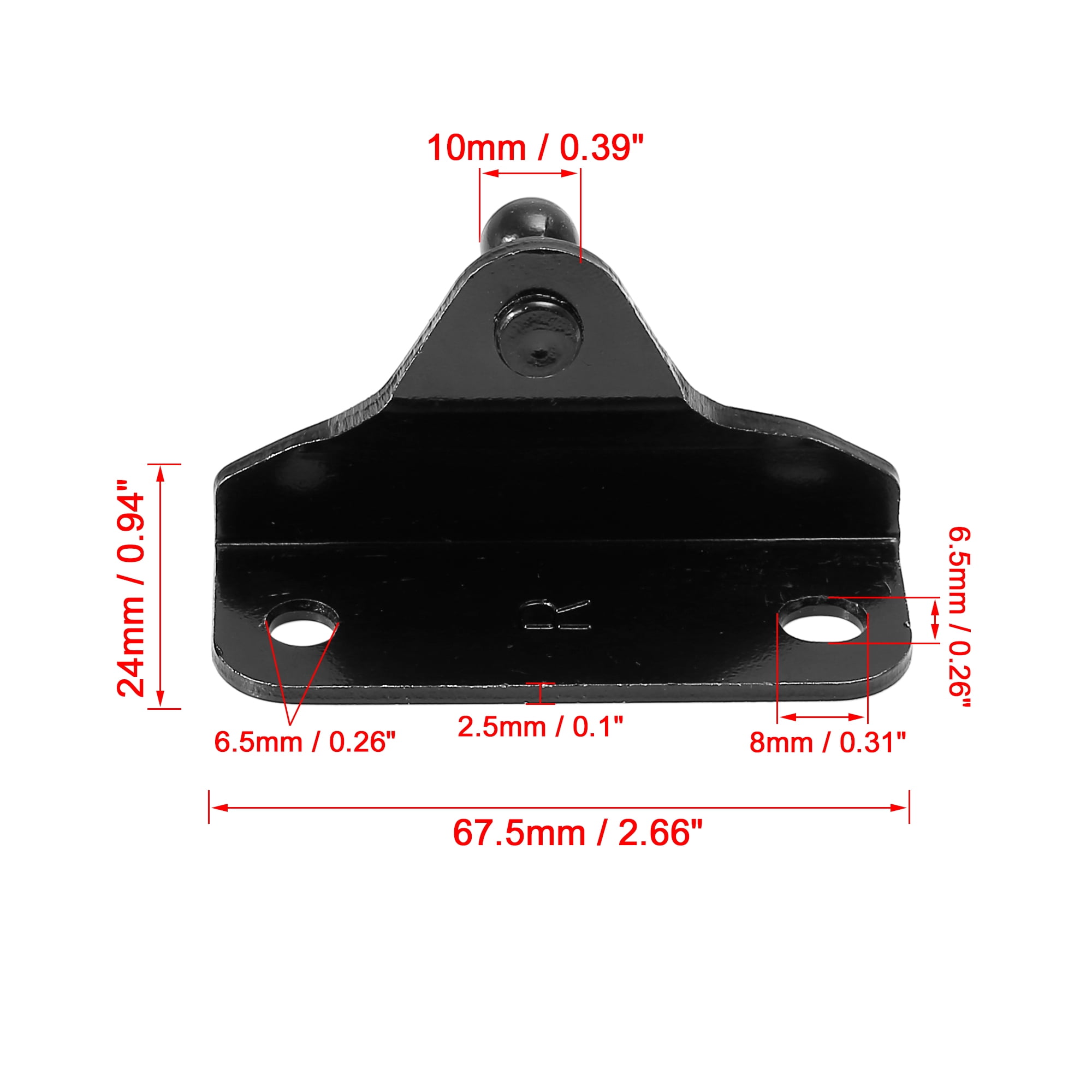 Unique Bargains 10mm Vehicle Ball Studs Mounting Brackets for Gas Struts Shocks 4Pcs