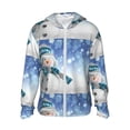thumbnail image 1 of Balery Christmas Snowman In The Snow Sudadera ligera de manga larga con capucha y protección solar UPF 50+ para hombre y mujer, ideal para pesca y running-XX-Large, 1 of 7