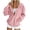 A359-Pink, variant on Womens Hooded Outerwear Full Zipper Knit Jacket Loose Fit Drawstring Hood Dual Kangaroo Pockets Casual Daily Sweatshirt Coat