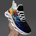 thumbnail image 4 of Coolcustomize Men's Black Breathable Sneakers | Colorful Heart Galaxy Print, Wide Fit, Couple Lace up Trainers, Lightweight Cushioned EVA Sole Running Shoes, Perfect Gifts for Valentine's Day, 4 of 10