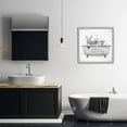 thumbnail image 3 of Stupell Industries Wash Worries Away Tub Typography Painting Gray Framed Art Print Wall Art, 24 x 24, 3 of 10