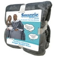 thumbnail image 3 of Snuggie Wearable Blanket With Sleeves & Pockets, Sherpa, One Size, Charcoal, 71 x 54", 3 of 14