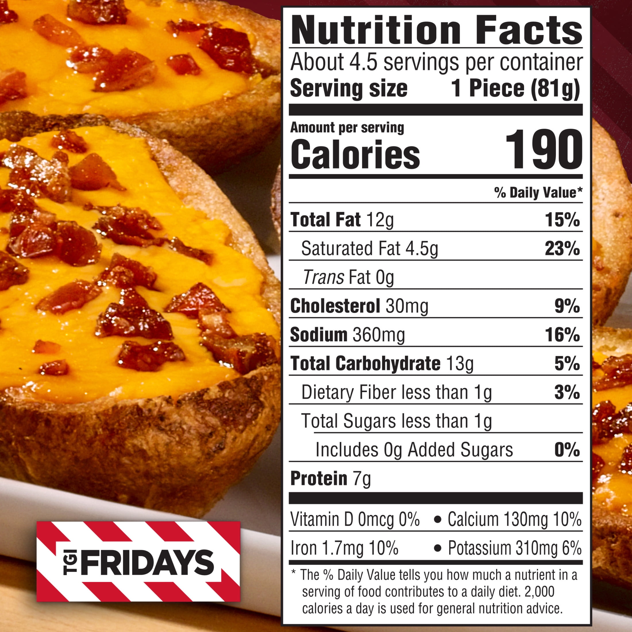 tgif potato skins cheddar and bacon