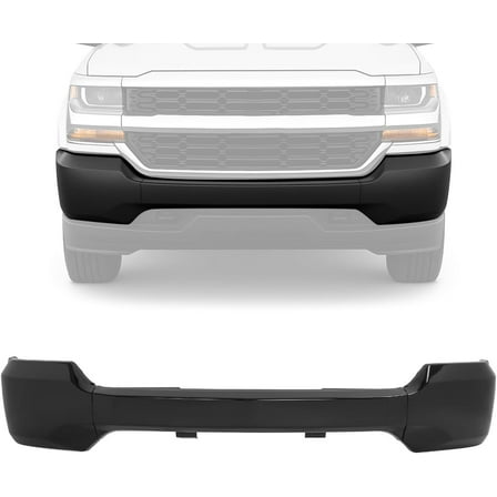 Kojem Front Bumper Face Bar for 2016-2019 Chevy Chevrolet Silverado 1500 LD Replacement for GM1002869 84029793 23243115 Steel Powder Coated Black