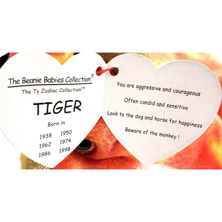 Ty Beanie Baby: Tiger - Chinese Zodiac | Stuffed Animal | MWMT