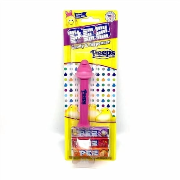 Pez Peeps Easter Candy Dispenser Pink Peep Dispenser with 3 Candy Refills