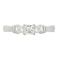 thumbnail image 2 of 1.0 Carat T.W. Princess Diamond 14K White Gold 3 Stone Engagement Ring. (J/I2-I3), 2 of 5