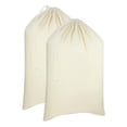 thumbnail image 1 of COTTON CRAFT Bolsas de lavandería extragrandes - Paquete de 2 bolsas de lavandería lavables con cierre de cordón de lona de algodón resistente y duradero - Cesta de viaje para dormitorio universitario, 1 of 5