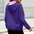 thumbnail image 7 of UPPADA Womens Zip up Hoodies Lightweight Casual Jacket Long Sleeve Shacket Fleece Lined Hooded Jackets Warm Coat with Pockets Purple,M Wintet Coat for Woman Fashion, 7 of 7