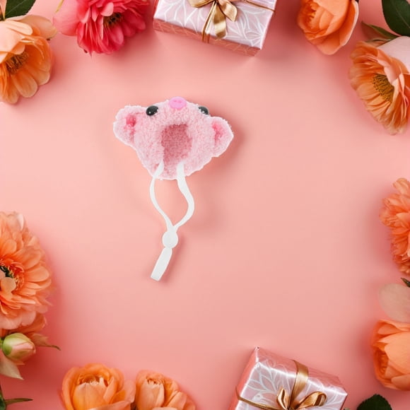 KALLORY Accesorio Sombrero Rosa Para Mascotas Pequeñas Con Ajustable Y Material Liviano