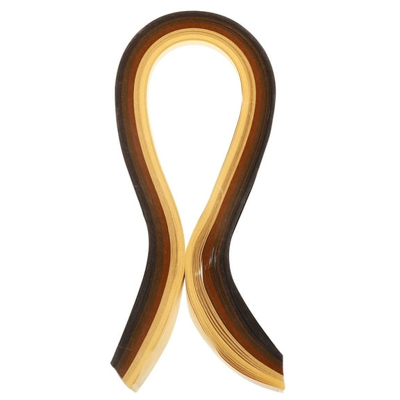 Uxcell 390 x 7mm Rainbow Quilling Strips Paper, Gradient Brown 100 Pcs