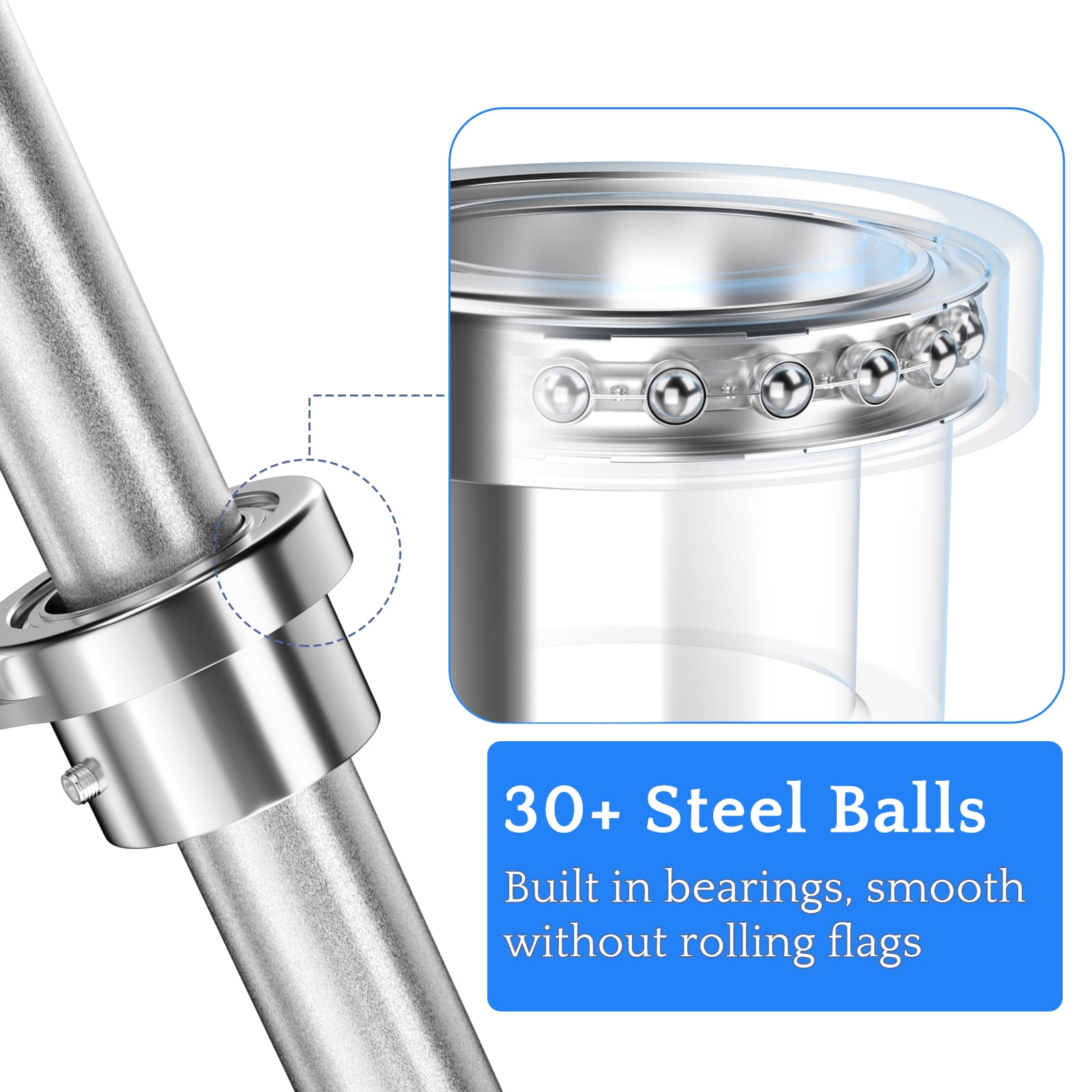 FIASON 2 Pack Flag Pole Rings,Silver Aluminum Alloy Flagpole Rings 360° Rotating Anti Wrap Mounting Ring with Colored Metal Clips for 0.75-1.00 Inch Diameter Flagpole