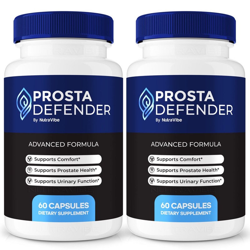 (2 Pack) Prosta Defender - Official ProstaDefender Pills For Prostate Heath, All Natural Formula To Support Control, Energy & Overall Well-Being, Review (120 Capsules)