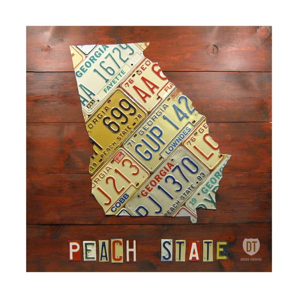 Trademark Fine Art 'Georgia Map' Canvas Art by Design Turnpike