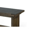 thumbnail image 3 of Camie Side Dining Bench- Plank Seat- Dark Brown Mahogany Wood 48 Inch, 3 of 6