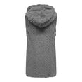 thumbnail image 7 of aohooy Womens Plus Size Vest Button Up Sherpa Vests with Hood Winter Sleeveless Fuzzy Fleece Warm Fall Outerwear Jackets Gray,S, 7 of 7