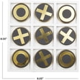thumbnail image 3 of DecMode 8" x 1" Gold Stainless Steel Tic Tac Toe Game Set, 1-Piece, 3 of 8
