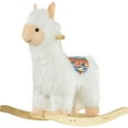 thumbnail image 3 of Qaba Kids Ride-On Rocking Horse Toy Llama Style Rocker Soft Plush Fabric for Children 3+ Years, 3 of 10